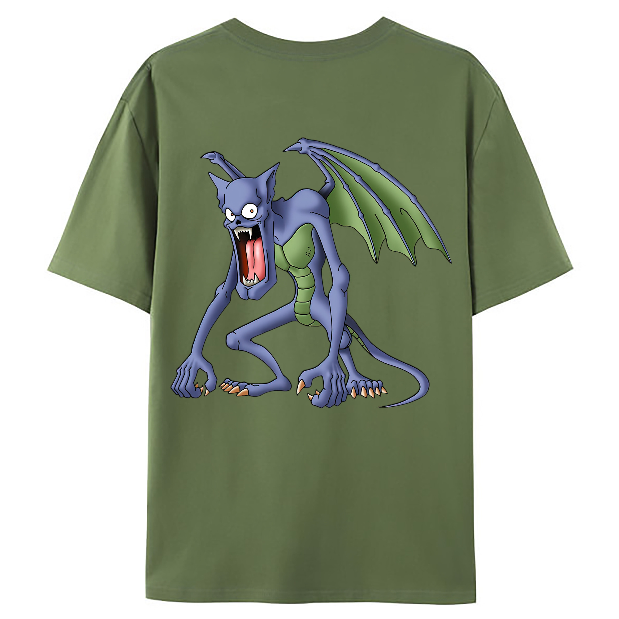 （画像用） ドラゴンクエスト Doragon Kuesuto Dragon Quest 綿100％ メンズ半袖Tシャツ（バックプリント） 通気性